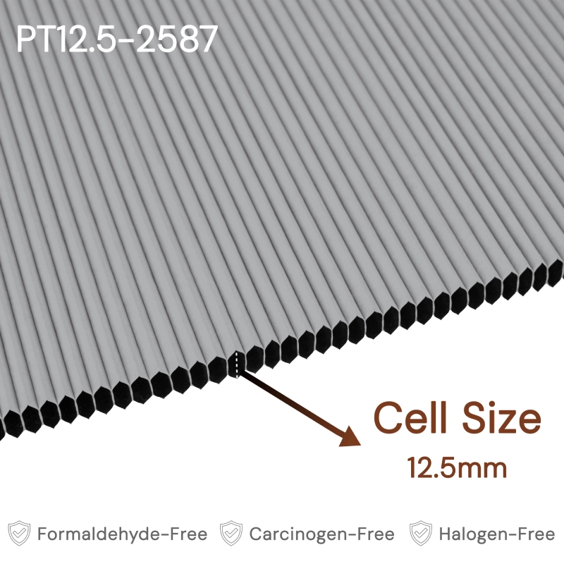 12.5 mm Ash Grey Blackout Cellular Shade Fabric