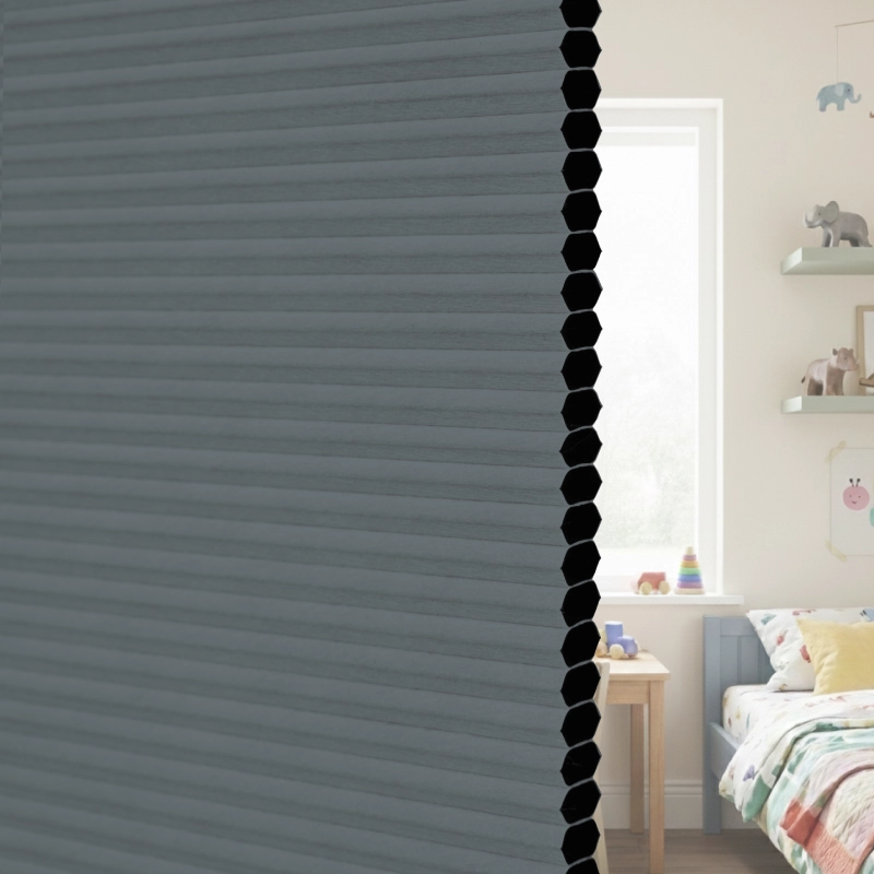 12.5 mm Charcoal Blackout Cellular Shade Fabric Detail