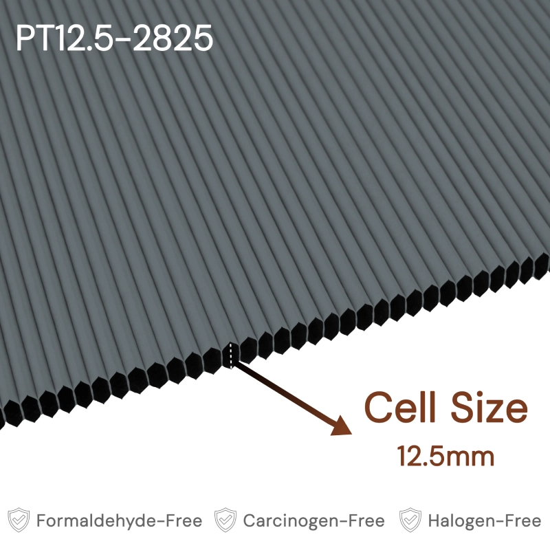 12.5 mm Charcoal Blackout Cellular Shade Fabric