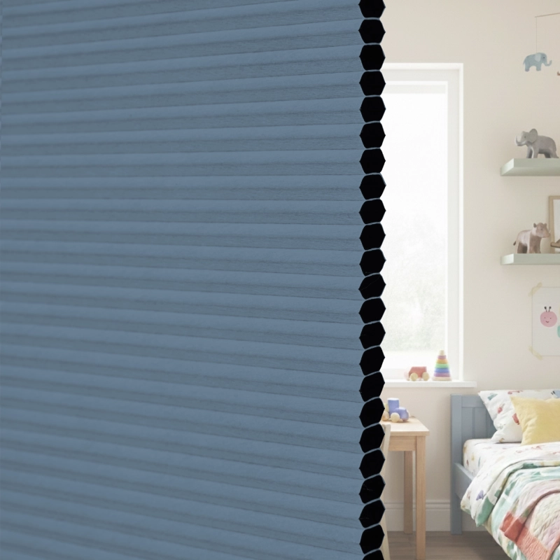 12.5 mm Denim Blue Blackout Cellular Shade Fabric Detail