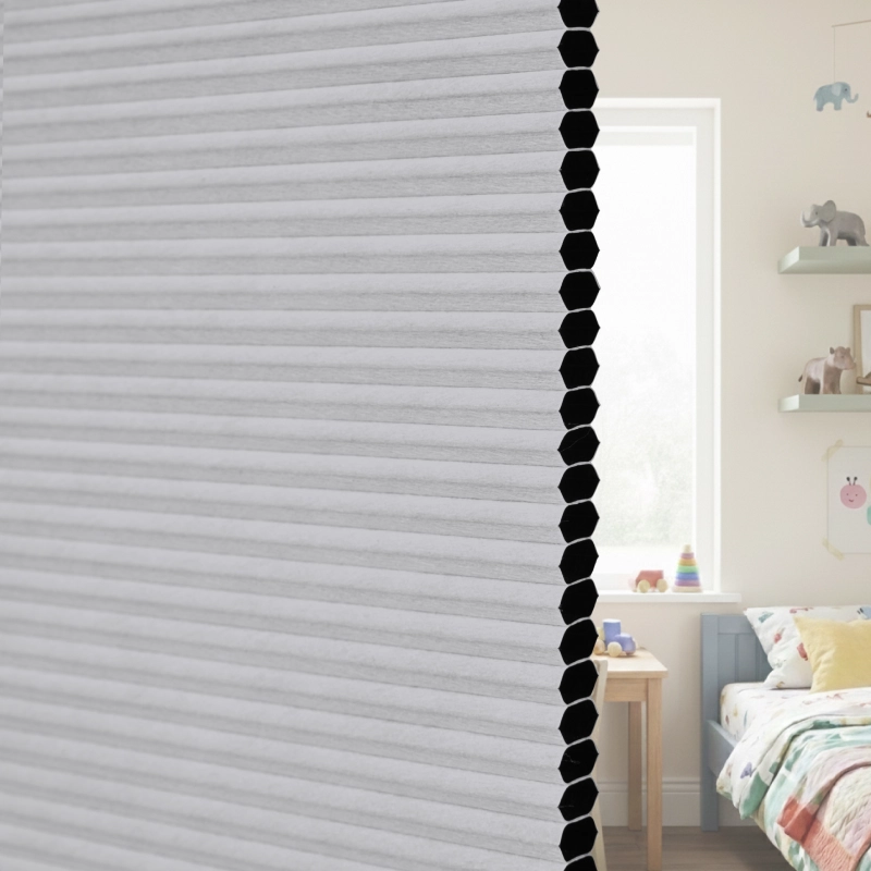 12.5 mm Dove Grey Blackout Cellular Shade Fabric Detail
