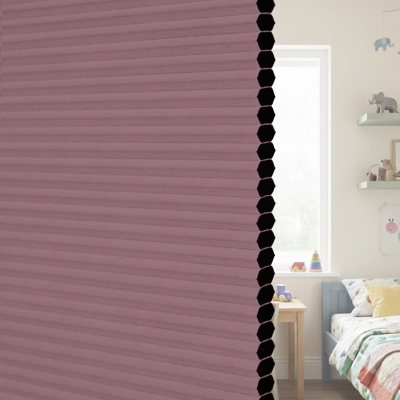 12.5 mm Dusty Rose Blackout Cellular Shade Fabric Detail