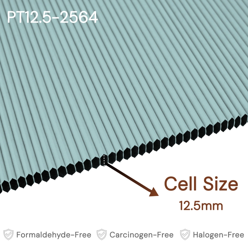 12.5 mm Light Teal Blackout Cellular Shade Fabric