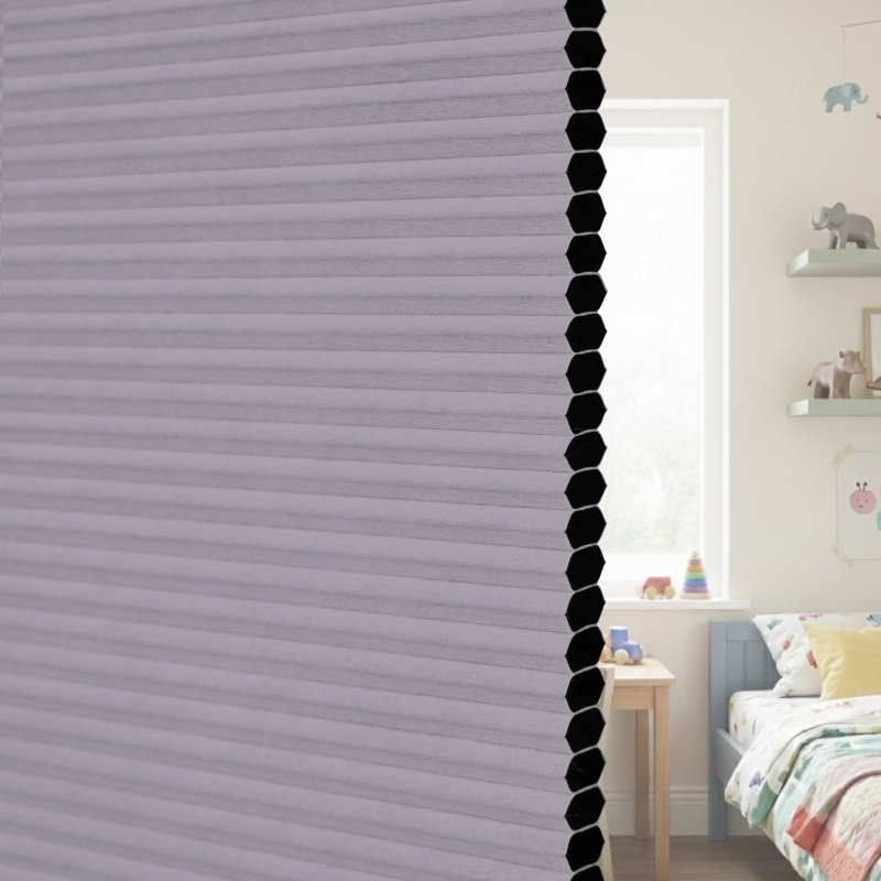 12.5 mm Mauve Blackout Cellular Shade Fabric Detail