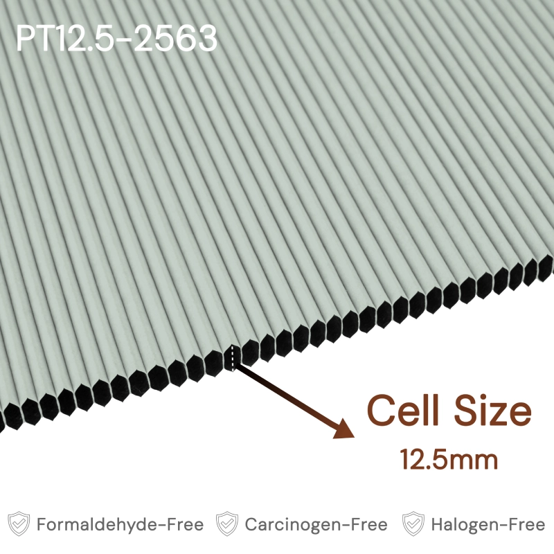 12.5 mm Pale Sage Blackout Cellular Shade Fabric