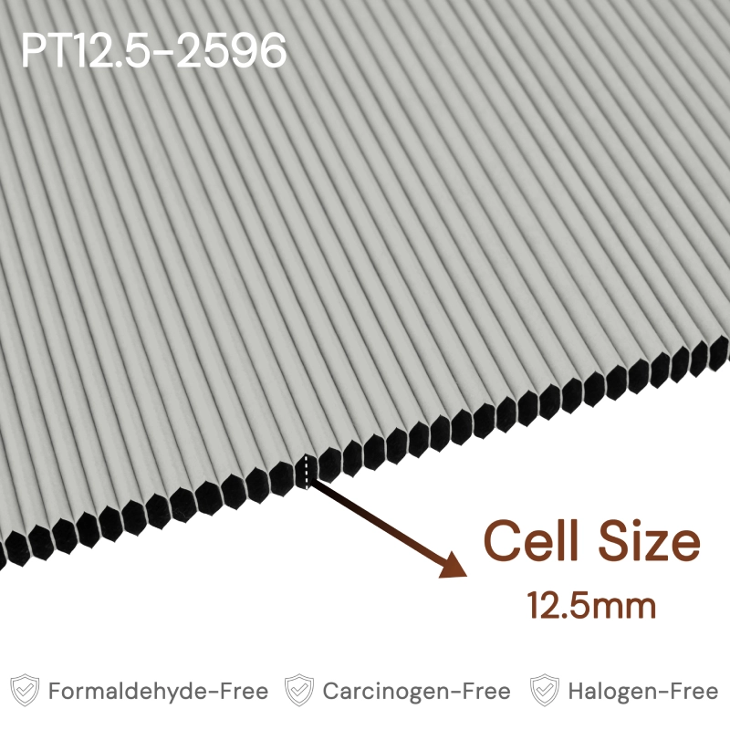 12.5 mm Silver Grey Blackout Cellular Shade Fabric