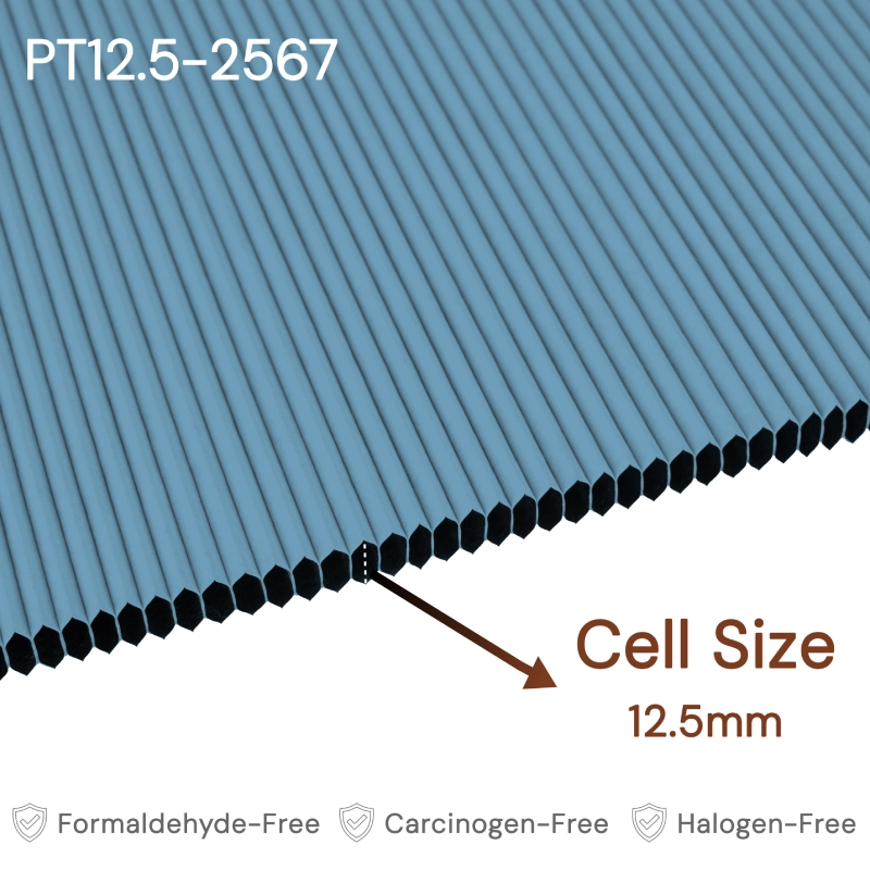 12.5 mm Sky Blue Blackout Cellular Shade Fabric