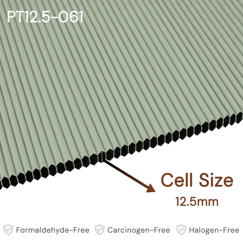 12.5 mm Soft Sage Green Blackout Cellular Shade Fabric