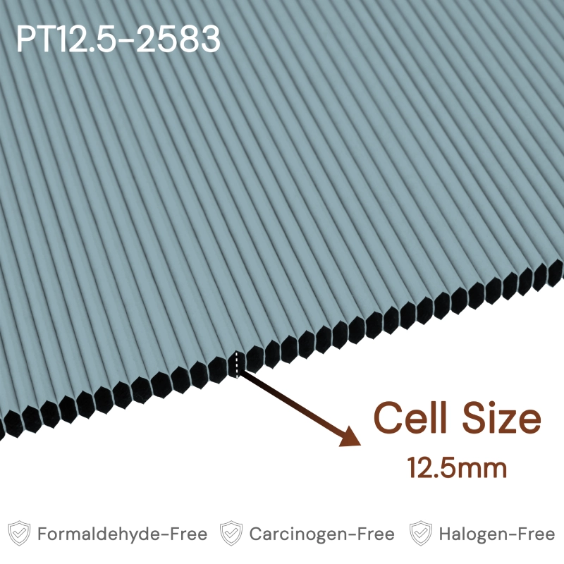12.5 mm Steel Blue Blackout Cellular Shade Fabric