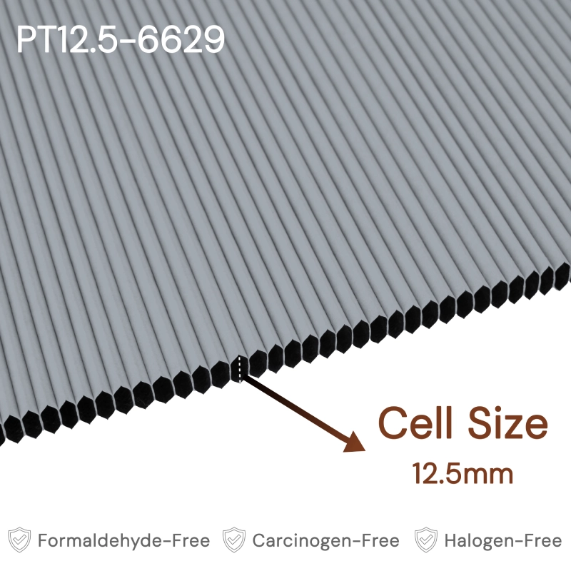12.5 mm Steel Grey Blackout Cellular Shade Fabric