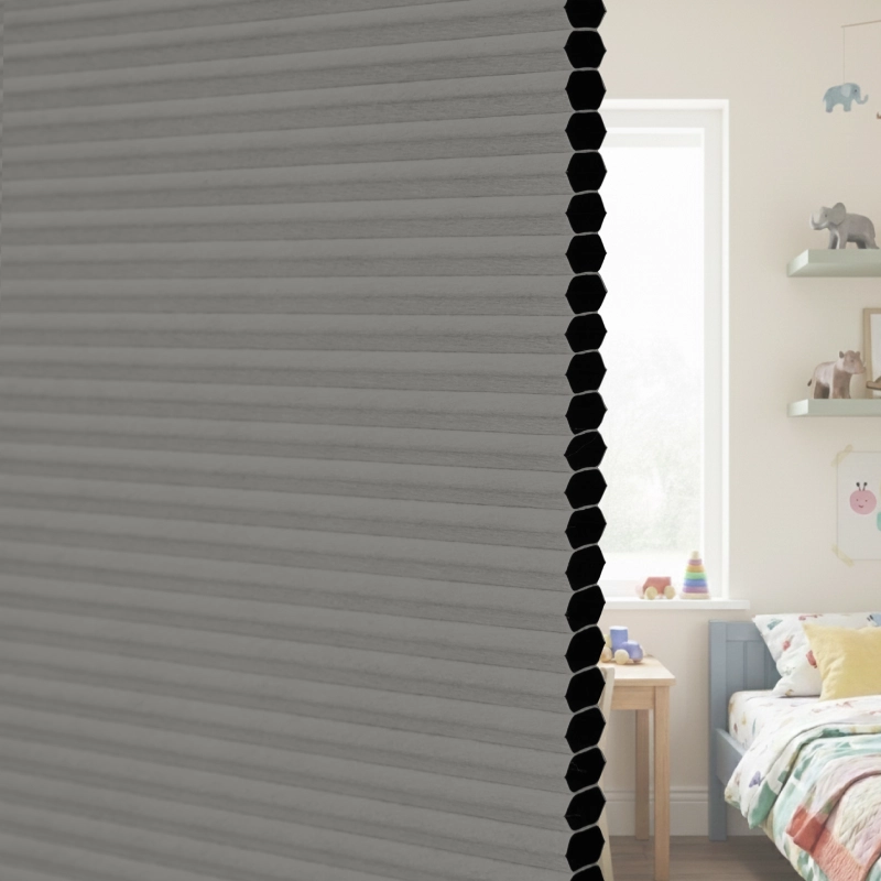 12.5 mm Taupe Blackout Cellular Shade Fabric Detail
