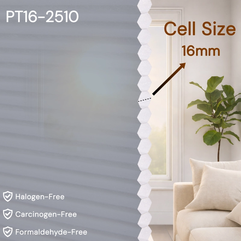 16 mm Silver Grey Light Filtering Cellular Shade Fabric
