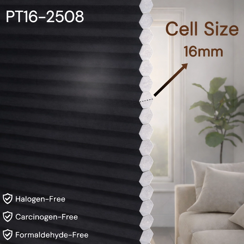 16 mm Black Light Filtering Cellular Shade Fabric
