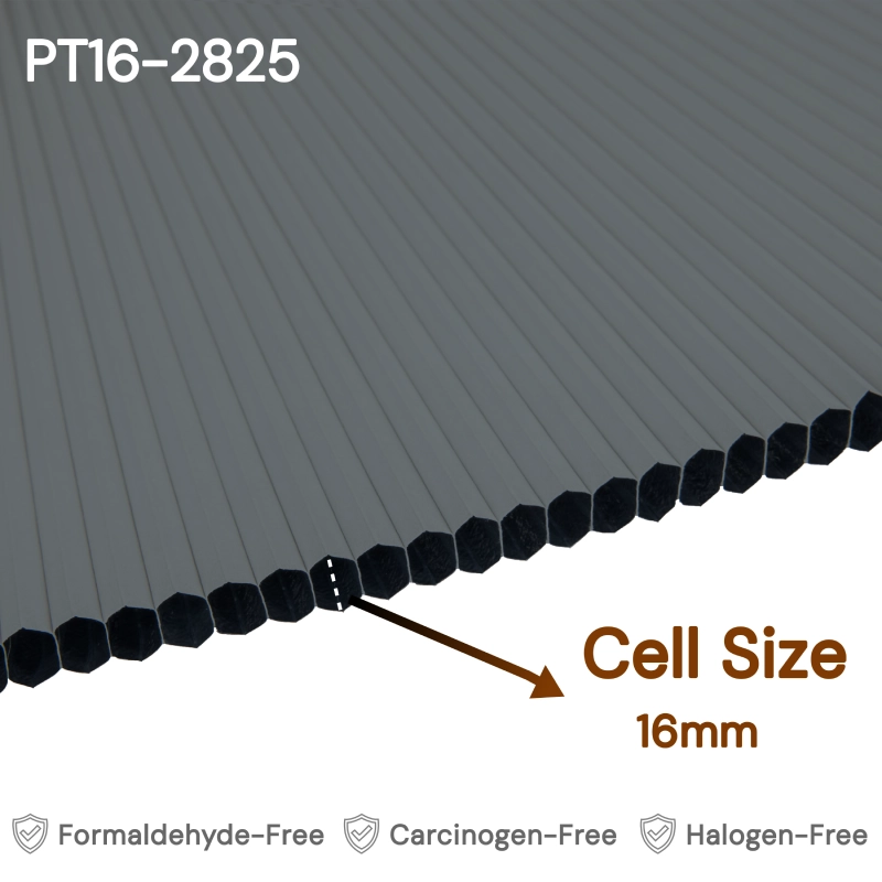 16 mm Charcoal Blackout Cellular Shade Fabric
