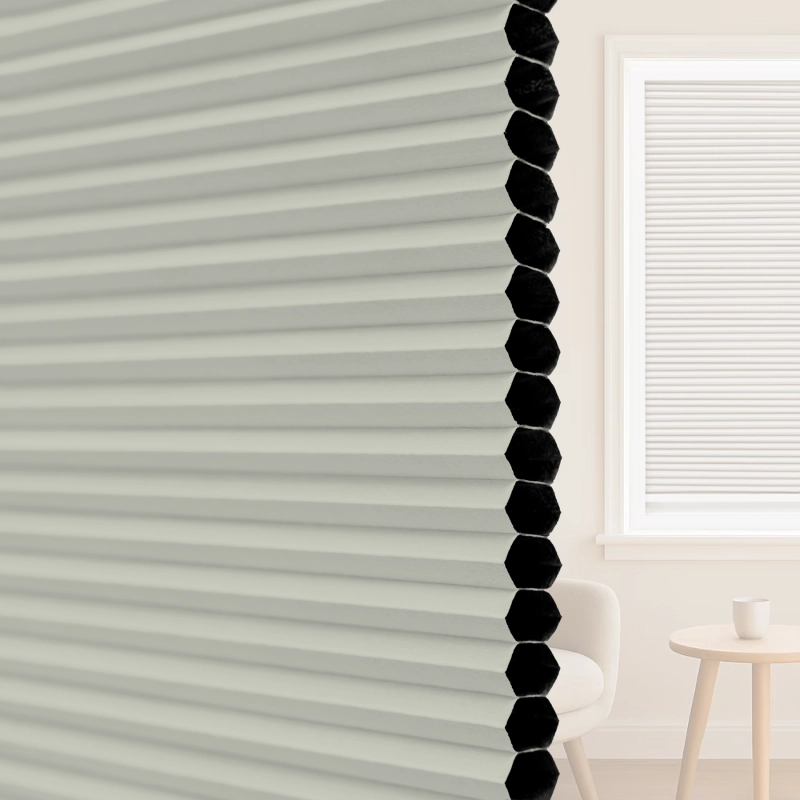 16 mm Cream Blackout Cellular Shade Fabric with Window