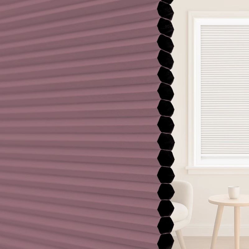 16 mm Dusty Rose Blackout Cellular Shade Fabric with Window