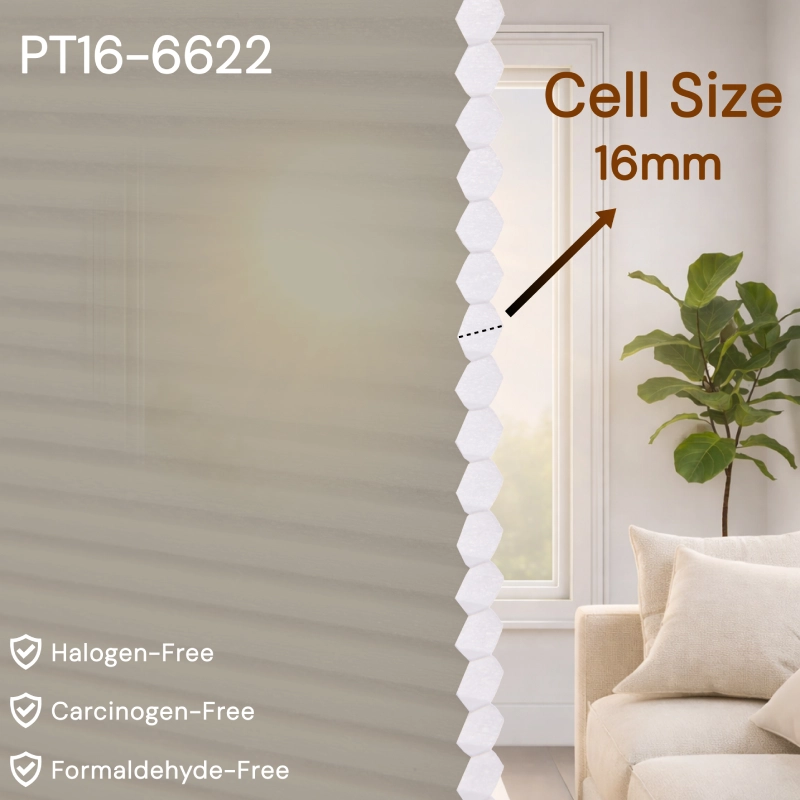 16 mm Latte Light Filtering Cellular Shade Fabric
