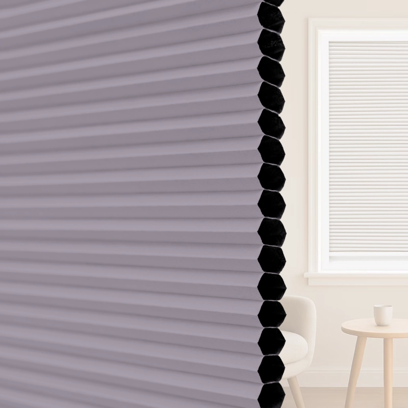 16 mm Mauve Blackout Cellular Shade Fabric with Window