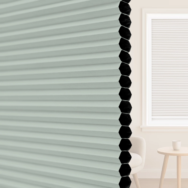 16 mm Sea Salt Blackout Cellular Shade Fabric with Window