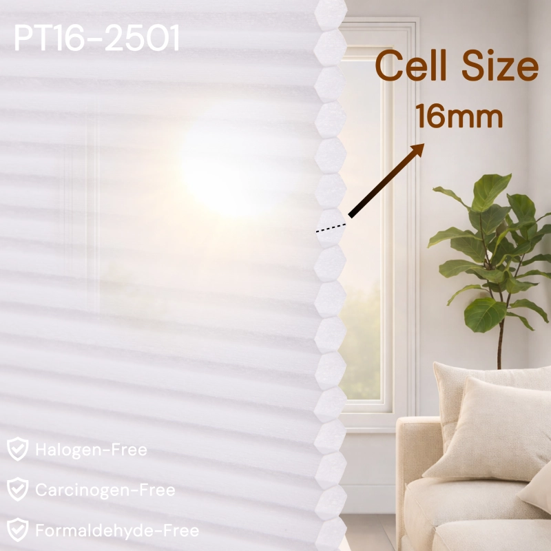 16 mm White Light Filtering Cellular Shade Fabric
