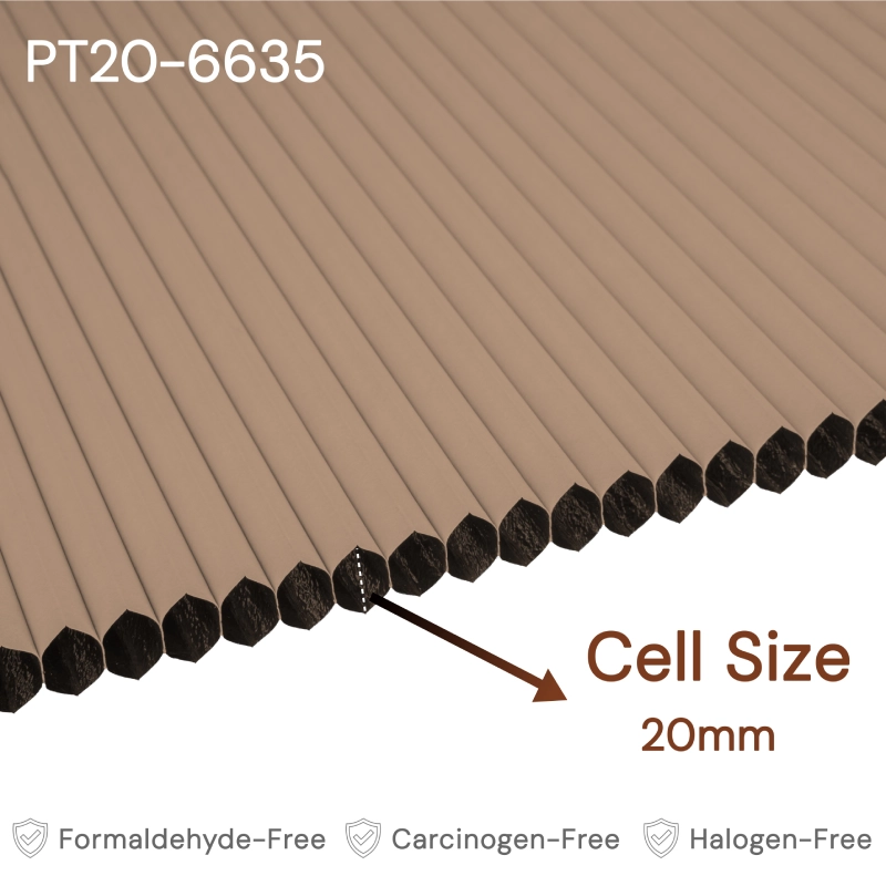 20 mm Apricot Blackout Cellular Shade Fabric
