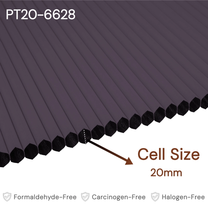 20 mm Aubergine Blackout Cellular Shade Fabric
