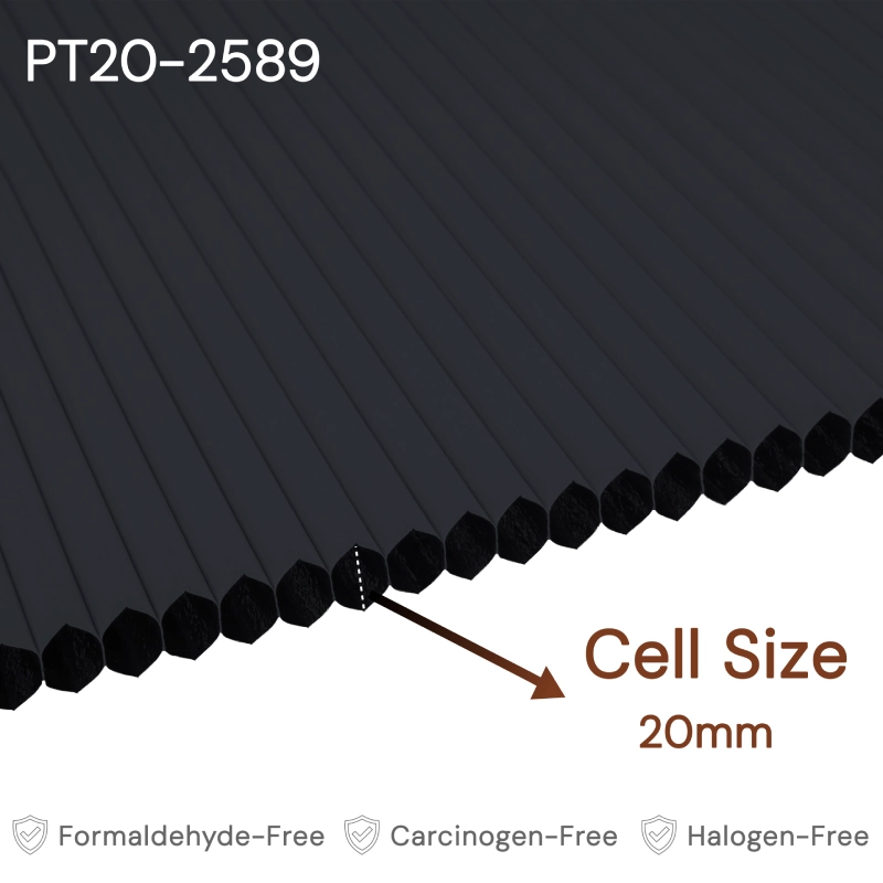 20 mm Black Blackout Cellular Shade Fabric