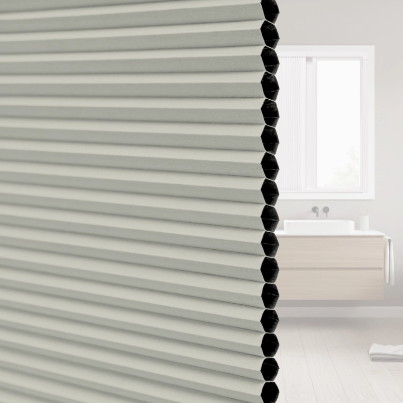 20 mm Cream Blackout Cellular Shade Fabric with Window
