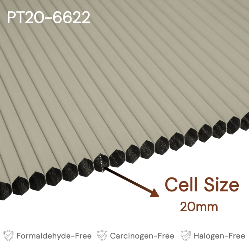 20 mm Latte Blackout Cellular Shade Fabric
