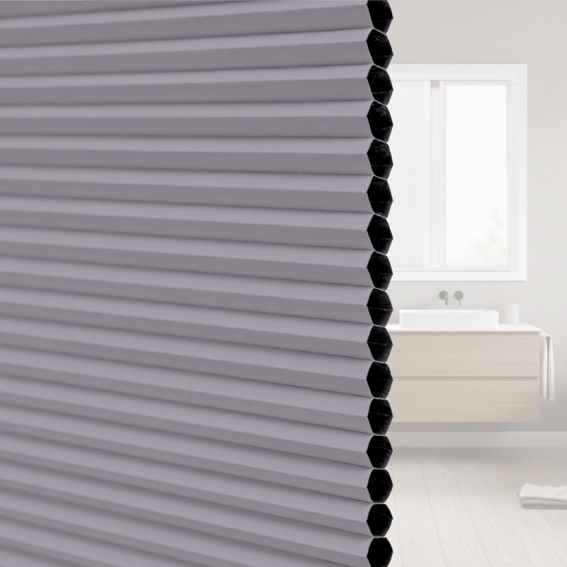 20 mm Mauve Blackout Cellular Shade Fabric with Window