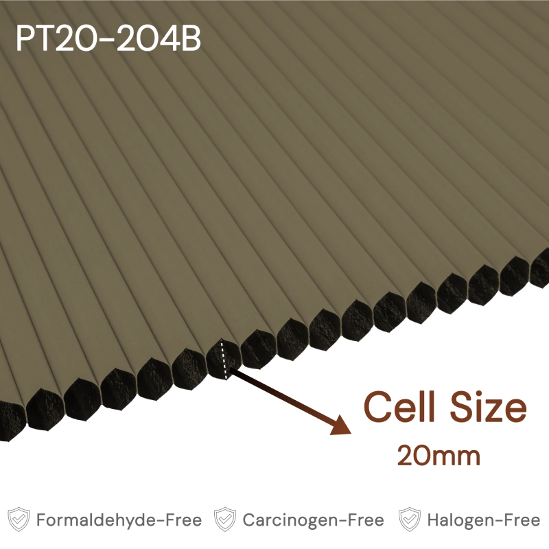 20 mm Mocha Blackout Cellular Shade Fabric
