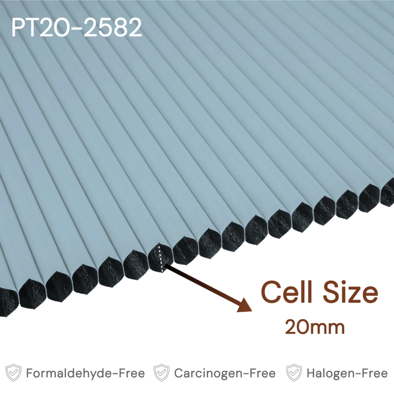 20 mm Powder Blue Blackout Cellular Shade Fabric
