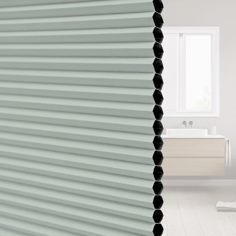 20 mm Sea Salt Blackout Cellular Shade Fabric with Window