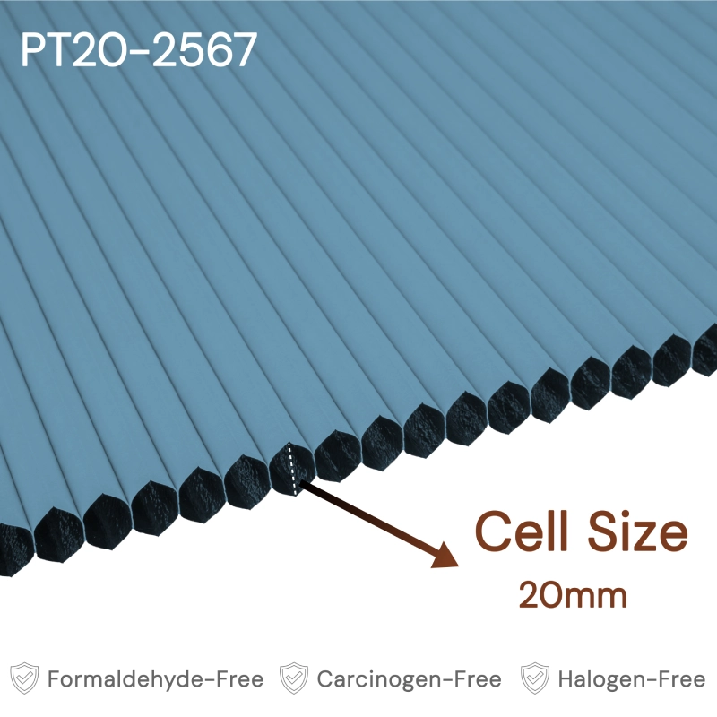 20 mm Sky Blue Blackout Cellular Shade Fabric

