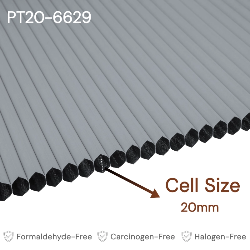 20 mm Steel Grey Blackout Cellular Shade Fabric
