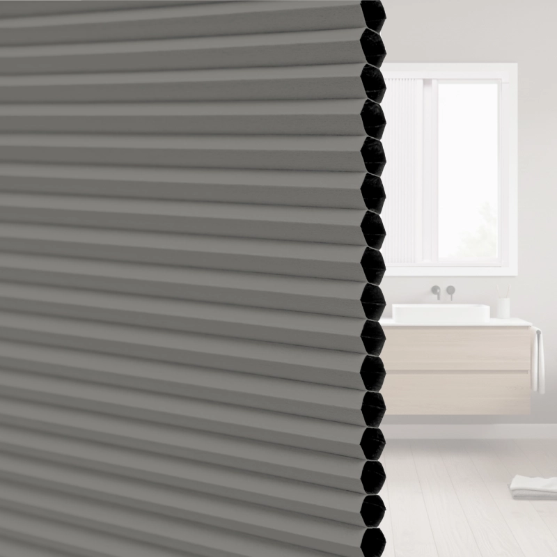 20 mm Taupe Blackout Cellular Shade Fabric with Window