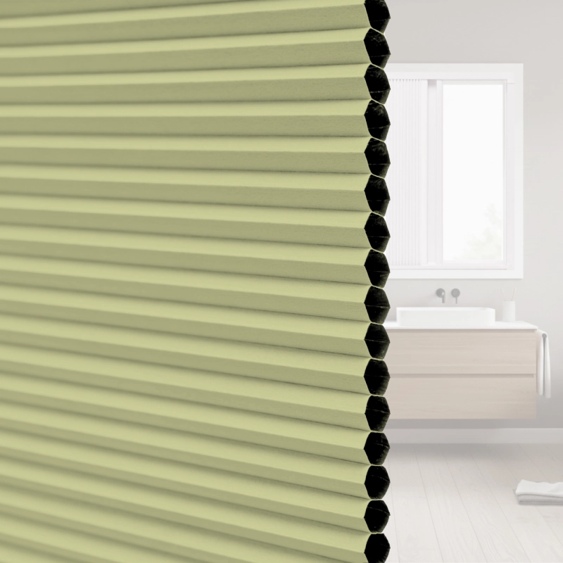20 mm Yellow Blackout Cellular Shade Fabric with Window