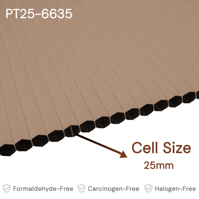 25 mm Apricot Blackout Cellular Shade Fabric
