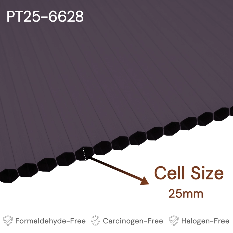 25 mm Aubergine Blackout Cellular Shade Fabric
