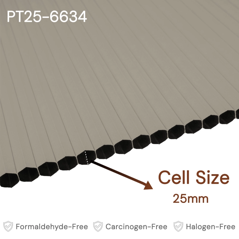 25 mm Beige Blackout Cellular Shade Fabric
