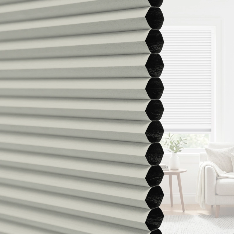 25 mm Cream Blackout Cellular Shade Fabric with Window