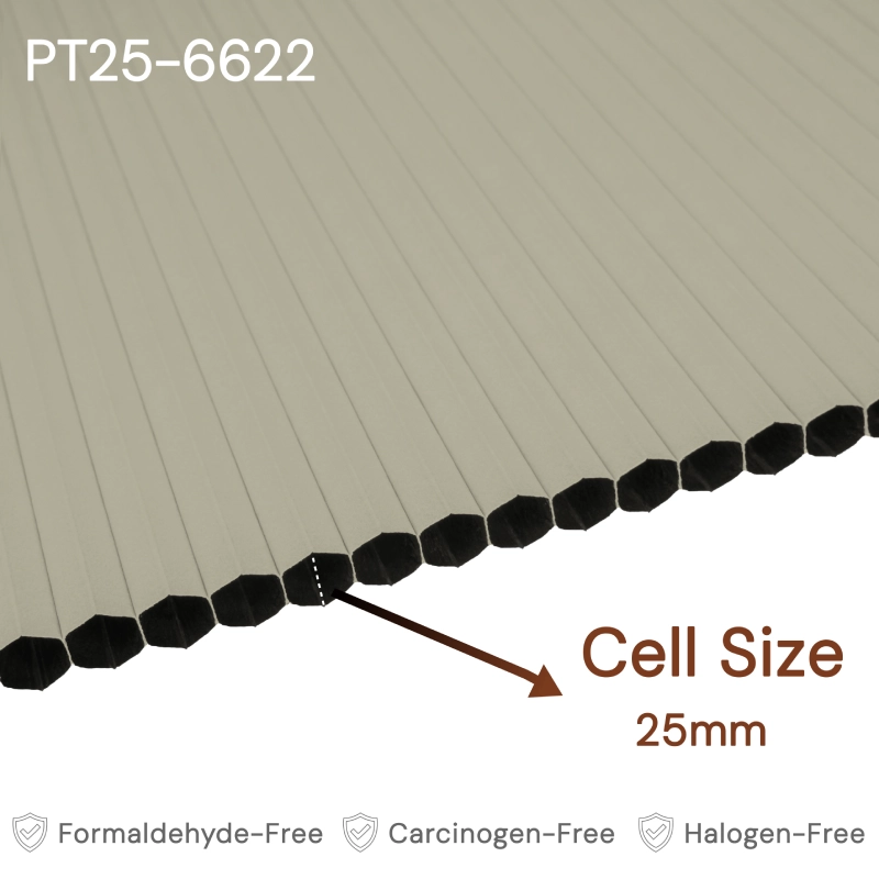 25 mm Latte Blackout Cellular Shade Fabric
