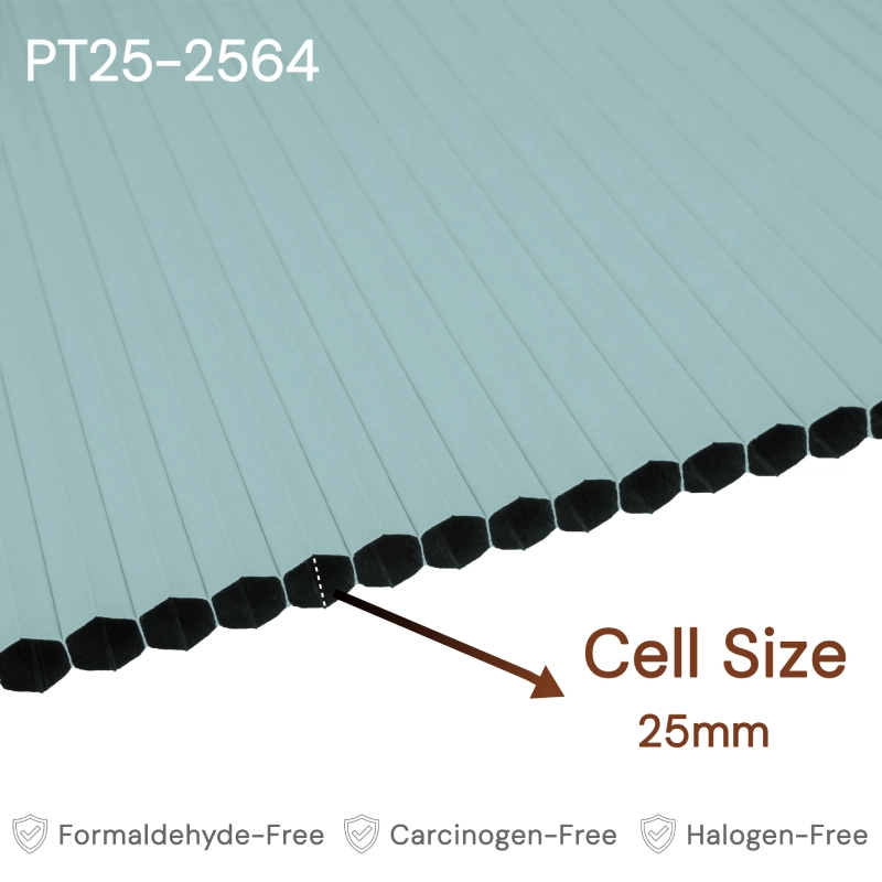 25 mm Light Teal Blackout Cellular Shade Fabric
