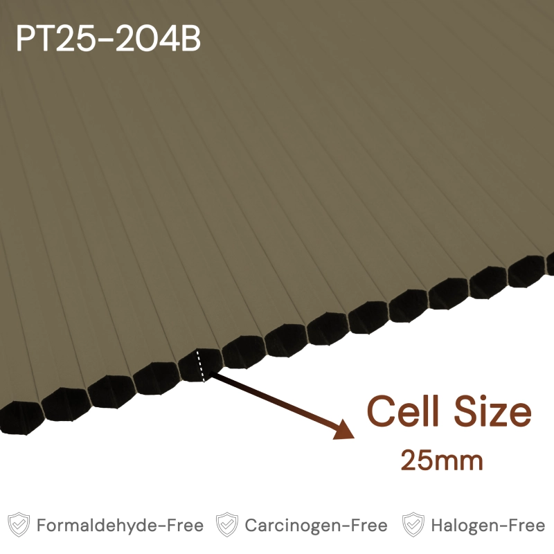 25 mm Mocha Blackout Cellular Shade Fabric
