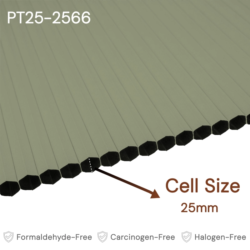 25 mm Moss Green Blackout Cellular Shade Fabric
