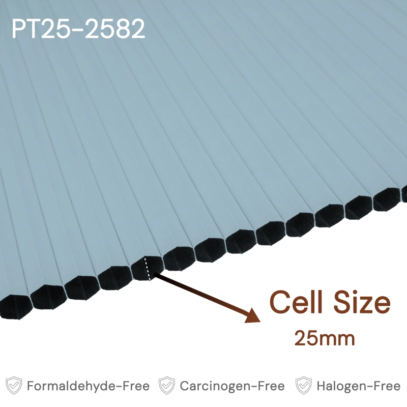 25 mm Powder Blue Blackout Cellular Shade Fabric
