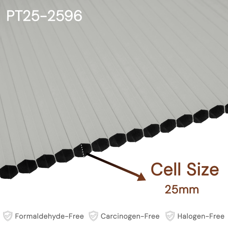 25 mm Silver Grey Blackout Cellular Shade Fabric

