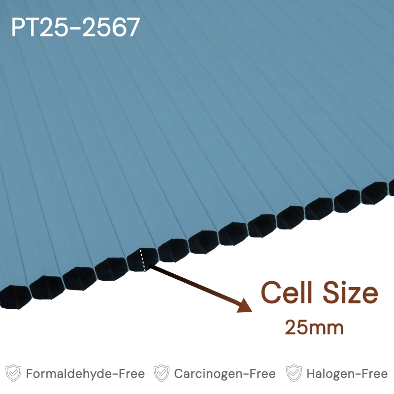 25 mm Sky Blue Blackout Cellular Shade Fabric
