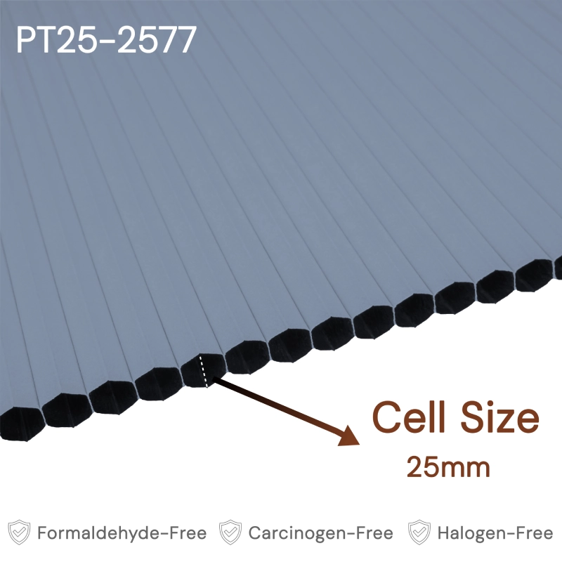 25 mm Slate Blue Blackout Cellular Shade Fabric

