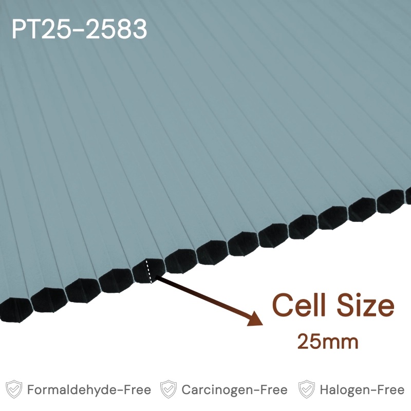 25 mm Steel Blue Blackout Cellular Shade Fabric
